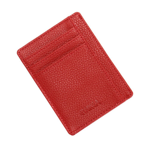 Women Slim PU Leather Credit Card Holder Cards Case Pocket Wallet Organizer