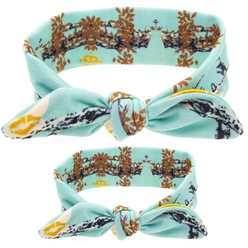 2X Mama Baby Damen Mädchen Kinder Stirnband Haarband Haarschmuck Kopfschmuck
