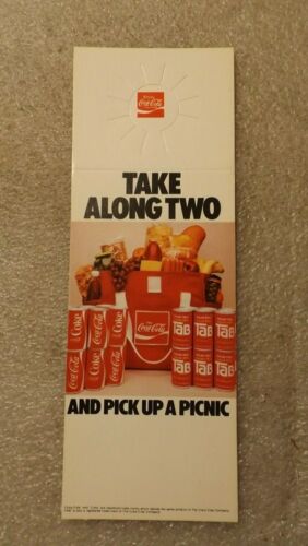 Vintage Coca Cola Bottle Hang Tag Tab Take Two Pick Up A Picnic Bag 1979
