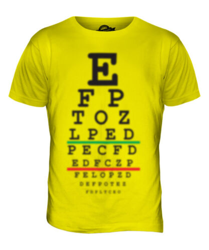 Cuadro de prueba de ojos borrosa Para Hombre Divertido Camiseta Top de manga corta Humor Regalo Broma 