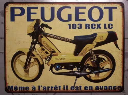 Plaque metal vintage Peugeot 103 RCX 