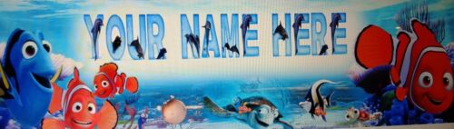 PERSONALIZED  POSTER //BANNER  W// YOUR NAME 30/"X8.5/" #150 FREE FINDING NEMO