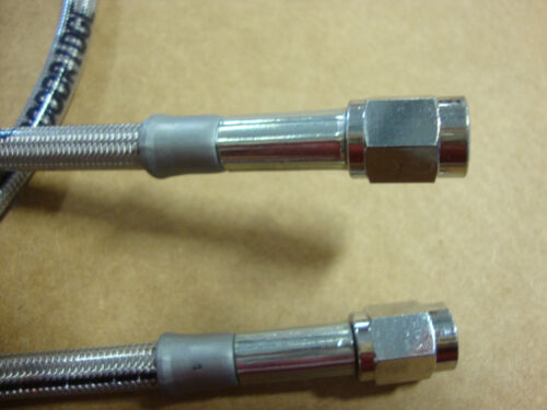 GOODRIDGE 35/" STEEL BRAIDED CLEAR COATED BRAKE LINE BIG DOG AIH HARLEY UNIVERSAL