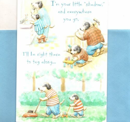 Happy Father's Day Dad Dog Puppy Dogs Buddy Buddies Hallmark Greeting Card 