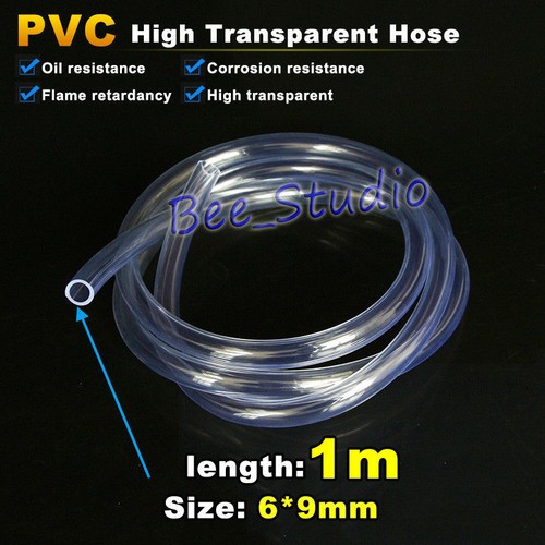 1 m PVC Clair Translucide Tube Plastique Tuyau de F Water Fish Tank pompe aquarium