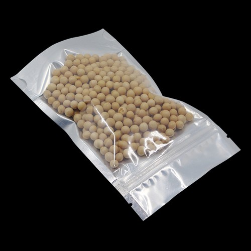 Aluminium Foil Mylar Pouch Stand Up Open Top Pure Front Clear Food Bags
