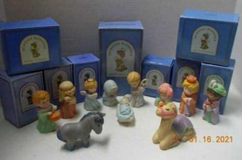 Vintage 1980/'s AVON HEAVENLY BLESSINGS NATIVITY COLLECTION w// BOXES Mint