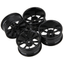 Noir Alliage D/'Aluminium 10-Rayons Jante Pour RC1:10 On-Road Racing Voiture Pack De 4