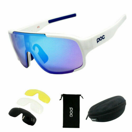 POC Cycling Sunglasses Biker UV400 Glasses With 4 Replace Lens Polarized Glasses