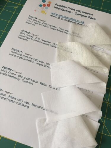 Woven Interfacing Iron On Fabric Sample Pack