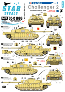 Challenger 2 # 35-C1096 Star Decals 1//35 Operation Telic # 1