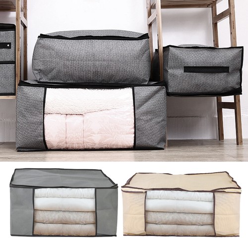 Foldable Home Closet Storage Bag Clothes Quilt Blanket Zipper Organizer Box NEW
