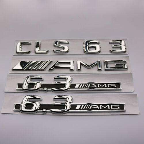 AMG 6.3 AMG Letters Trunk Embl Badge Sticker for 2018 Mercedes Benz 4x CLS63