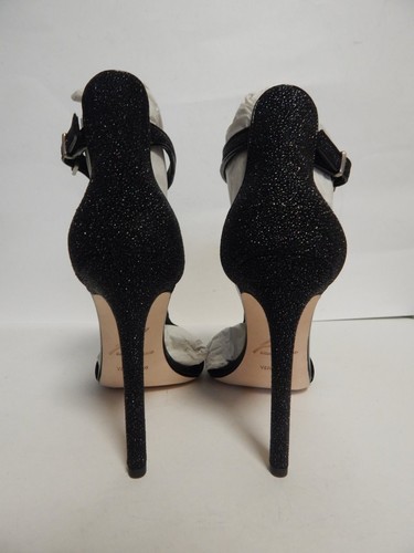 Details about / Brian Atwood Leigha T-Strap Sandal 8 M Black Leather New with Box