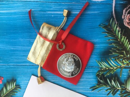 Polar Express Style Believe Jingle Bell Santa Magic Key Santa Wishing Coin XMas 