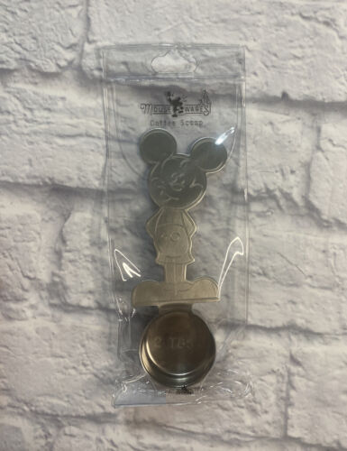 New Disney Parks Mickey Icon Stainless Steel Coffee Scoop 2 TBSP Mousewares