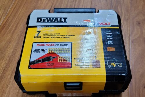 DeWALT DWAFV07SET 7-Piece FLEXVOLT Carbide Wood Drilling Hole Saw Kit