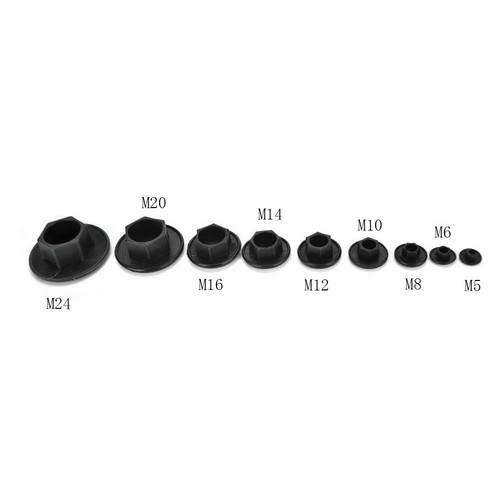 20PCS Black Hex Socket Allen Bolt Screw Nut Hexagon Head Cover Cap Protector BR