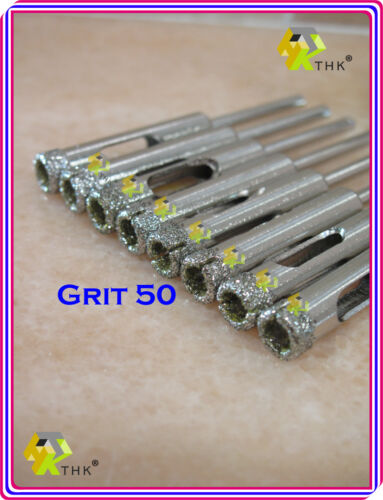 3mm to 12mm Premium THK Diamond coated hole saw 1/8" shank Grit 50 drill bit 