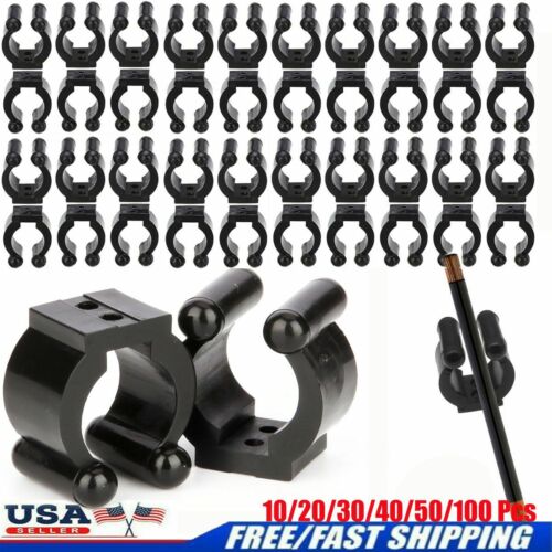20//60//100X Wall Mounted Fishing Rod Storage Clips Clamps Holder Rack Organizer