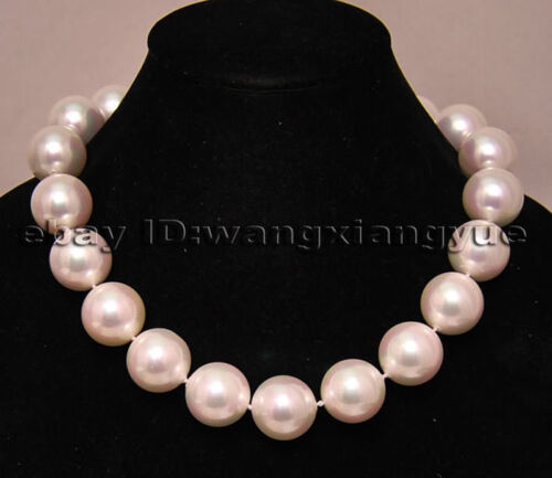 Wonderful Long 16-24/" Huge 20MM White Shell Pearl Round Beads Necklace AAA+