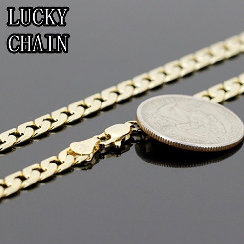 6mm 22g//E250 24/" 14K GOLD PLATED HIPHOP CUBAN LINK CHAIN NECKLACE