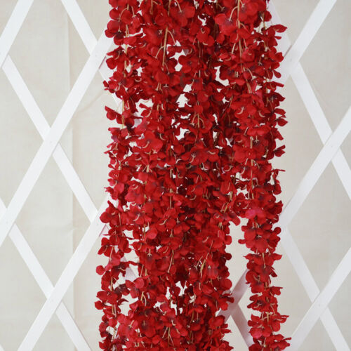 1-2M Artificial Hanging Cherry Rattan Flower Vine Wedding Decor Garland Plant UK