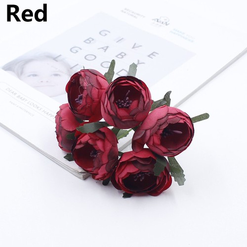 DIY Craft Wedding Decoration Peony Bridal Bouquet Artificial Flowers Fake Roses