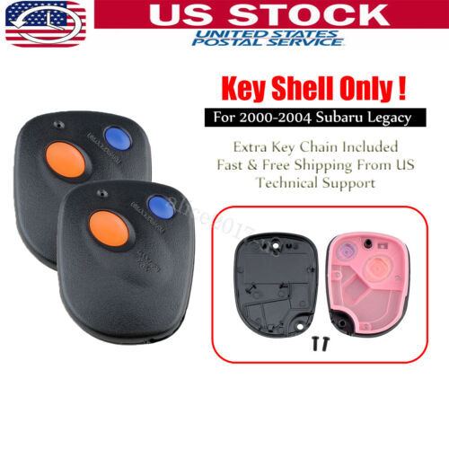 2 For 2000 2001 2002 2003 2004 Subaru Legacy Keyless Remote Key Fob Case Shell 