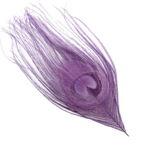 Light Amethyst Dyed Peacock Feather Tips 10 Pieces