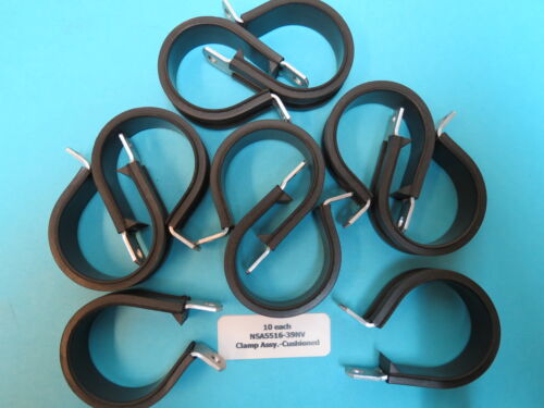 10 ea 1-3//8” Cushioned Wire Loop Clamps NSA5516-39NV Aerospace Aircraft