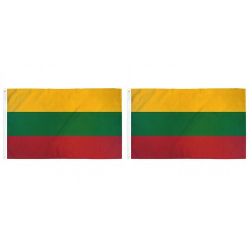 2-Pack Lithuania Flag 3x5 Polyester Flag Lithuanian Country Banner 