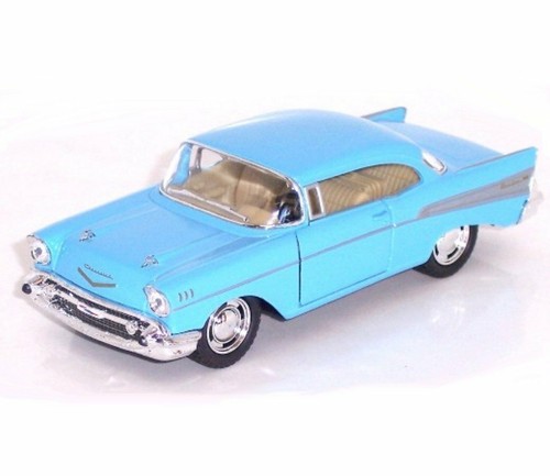 KT5313BL* 1957 Chevy Bel Air Coupe Blue Diecast Model Kinsmart