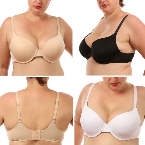 Sujetador Para Mujer Hidratante Taza de Demi Talla Plus Underwire Sujetador Lencería defgh control-ar.com.ar