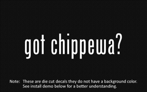 Sticker Die Cut Decal vinyl 2x got chippewa