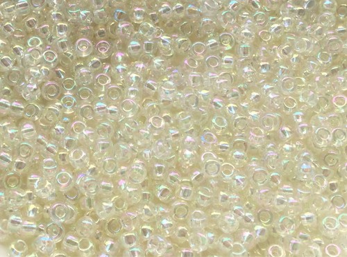 8//0 Seed Beads glass Crystal Line Rainbow Seed beads 28 Grams