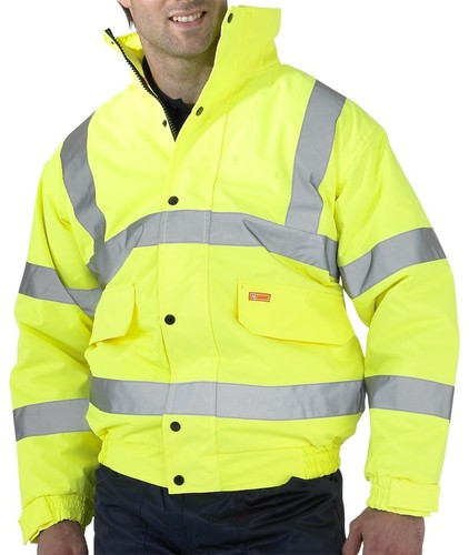 BEESWIFT CONSTRUCTOR BOMBER JACKET HI-VIS YELLOW CBJENGSY MED-2XL