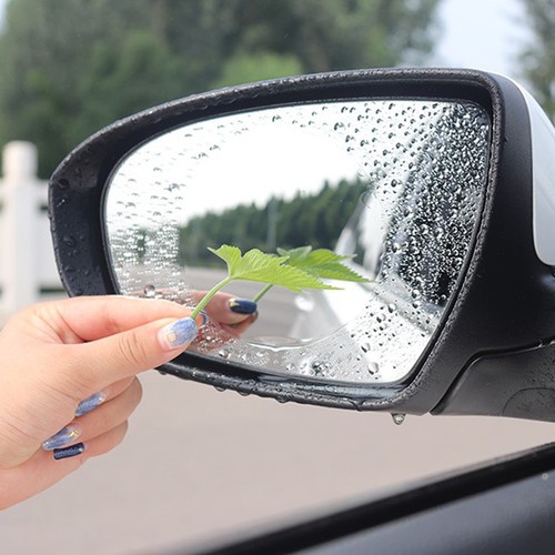 2x Nice Hot Car Motorcycle Rearview Mirror Film Sticker Micro-Nano Coating 95mm