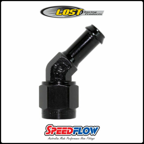 45° Push on Hose Fitting 412-06-05 BLK 8mm Speedflow 6 AN to 5//16/"