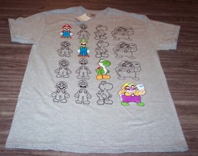 SUPER MARIO BROS. LUIGI YOSHI WARIO NES Nintendo T-Shirt MEDIUM NEW w/ TAG