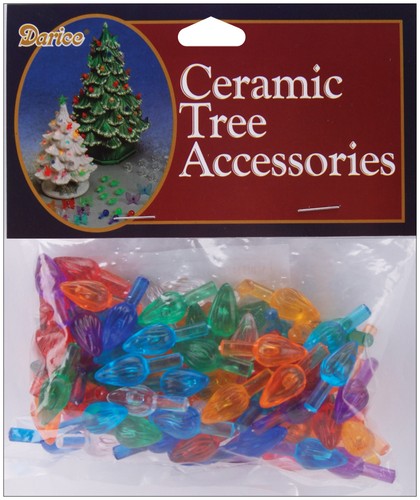 Darice Ceramic Christmas Tree Accessories Flame Pin 0.625 Inch Multi Color