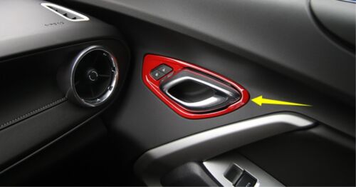 Red Interior Door Handle bowl Panel cover trim for Chevrolet Camaro 2017 2018