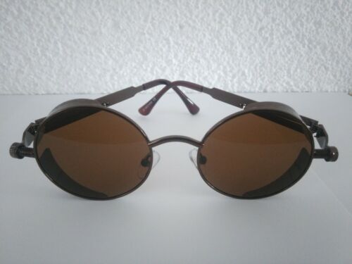 Sonnenbrille Brille Retrobrille runde Gläser Steampunk verschiedene Farben