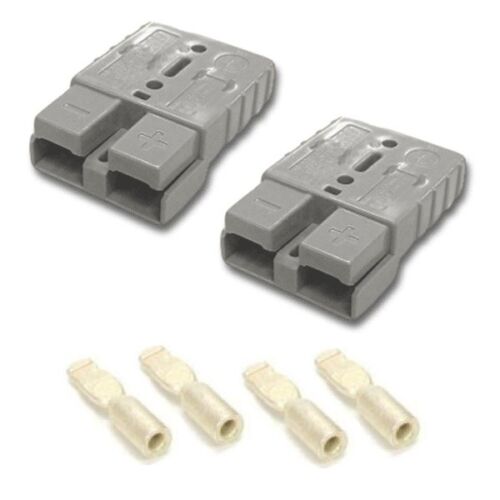 Anderson SB50 Enchufe Conector Gris Kit 8 AWG Quick Connect 2 Pack-Envío Gratuito 