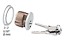 Schlage Keyway Mortise Cylinder for Adams Rite Kawneer Storefront Locks 2-Keys