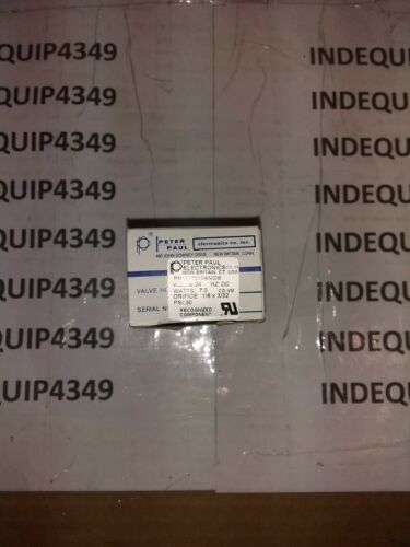 Details about  / PETER PAUL SOLENOID VALVE P//N 53Z0104NGB 24V DC//HZ 7WATTS 30PSI 7A2