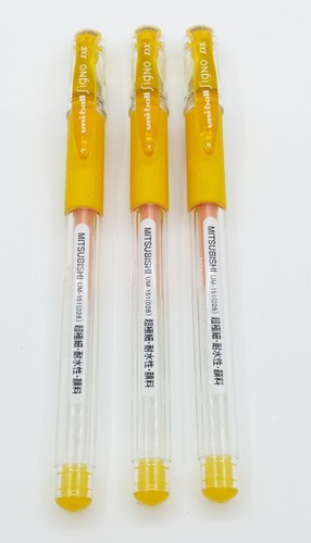 Uni-ball 151-0.28 roller gel pen 3pcs GOLDEN YELLOW I