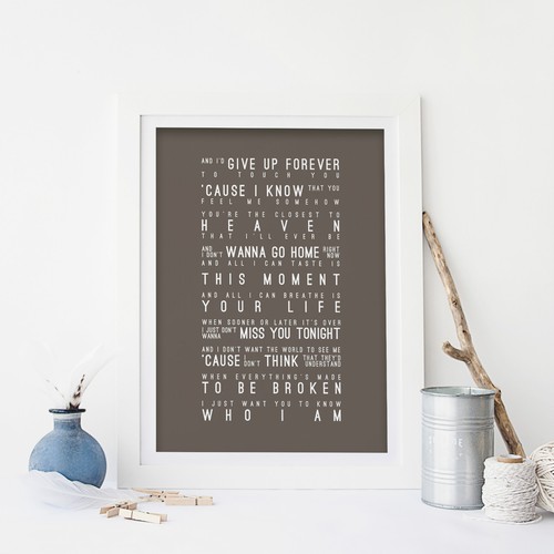 Goo Goo Dolls IrisPoster Decor Word Wall Art Song Lyrics PrintCANVAS GIFT