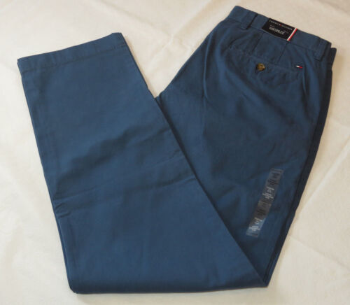 Chemise homme TOMMY HILFIGER Pantalon 36 W 32 L Custom Fit 78A6633 Bleu Slate 907 Neuf avec étiquettes