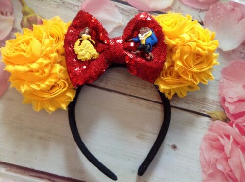Beauty and the Beast Mouse Ears Headband-Birthday party-handmade-Disney World